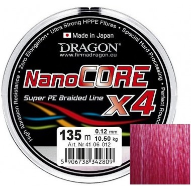 Plecionka Nano Core X4 ciemnoczerwona Dragon