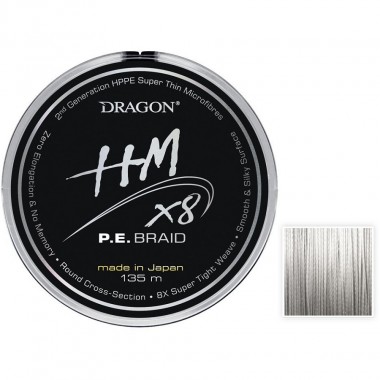 Plecionka HMX8 P.E. Braid Szara Dragon