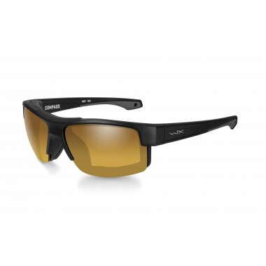 Okulary Compass Polarized Gold Mirror / Amber Lens / Matte Black Frame Wiley X