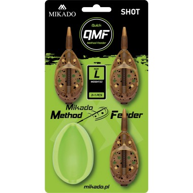 Koszyczki Method Feeder Shot Q.M.F. SET L + FOREMKA Mikado