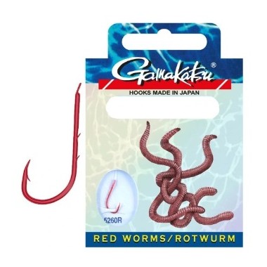 Haczyki z przyponem Redworm LS-5260 Gamakatsu