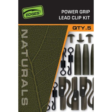 Zestaw EDGES Naturals Power Grip Lead Clips Kit FOX
