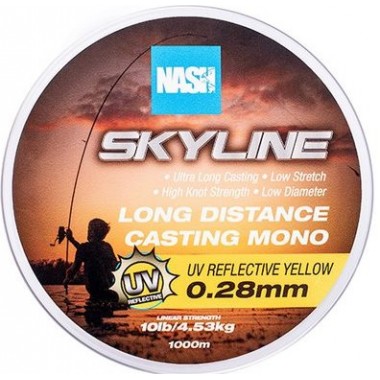 Żyłka rzutowa Skyline Mono UV Yellow NASH